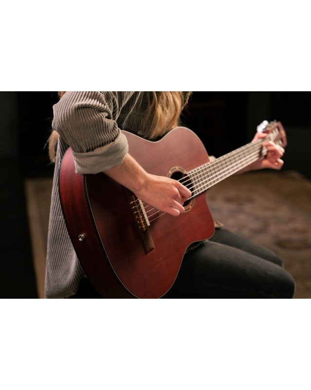 Ortega RCE125MMSN Family Series 4/4 Classical Slim Neck Guitar 6 String - Mahogany Natural + Gig Bag