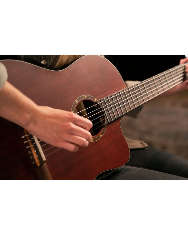 Ortega RCE125MMSN Family Series 4/4 Classical Slim Neck Guitar 6 String - Mahogany Natural + Gig Bag