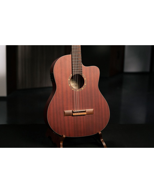Ortega RCE125MMSN Family Series 4/4 Classical Slim Neck Guitar 6 String - Mahogany Natural + Gig Bag