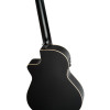 Ortega RCE125SBK-3/4 Family Series 3/4 Nylon String Guitar 6-String - Satin Black + Gig Bag