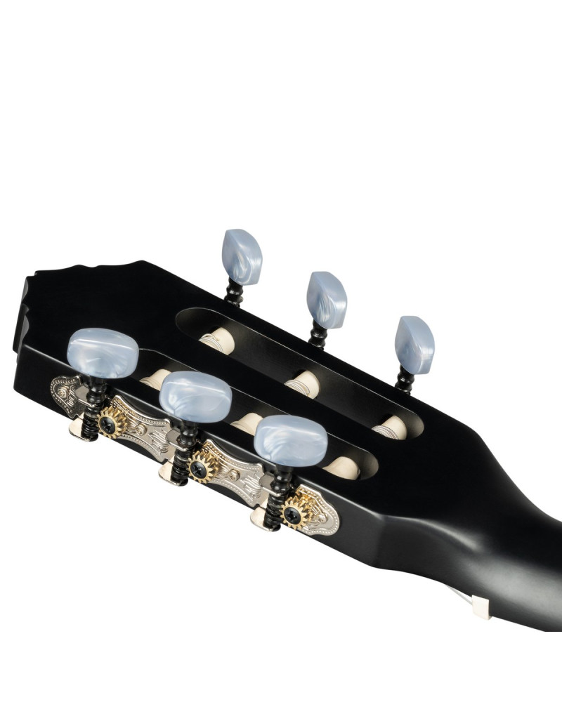Ortega RCE125SBK-3/4 Family Series 3/4 Nylon String Guitar 6-String - Satin Black + Gig Bag
