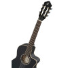 Ortega RCE125SBK-3/4 Family Series 3/4 Nylon String Guitar 6-String - Satin Black + Gig Bag