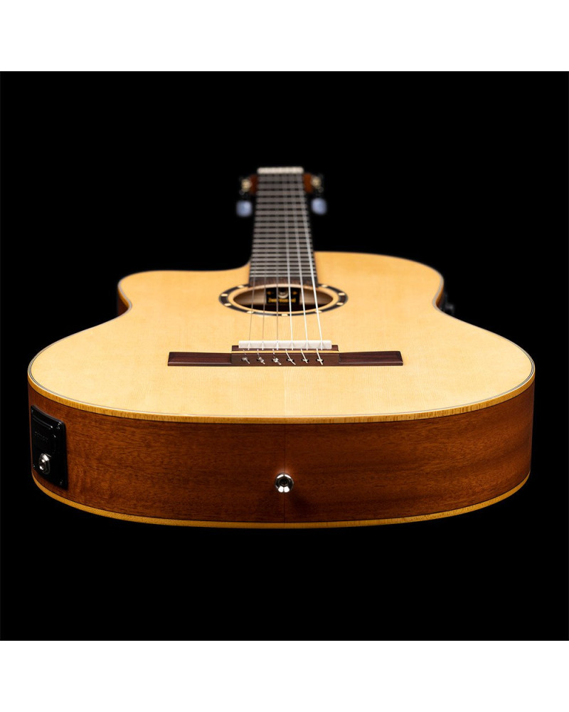 Ortega RCE125SN-L Family Series 4/4 Classical Slim Neck Guitar 6 String Lefty - Spruce / Mahogany Natural + Gig Bag
