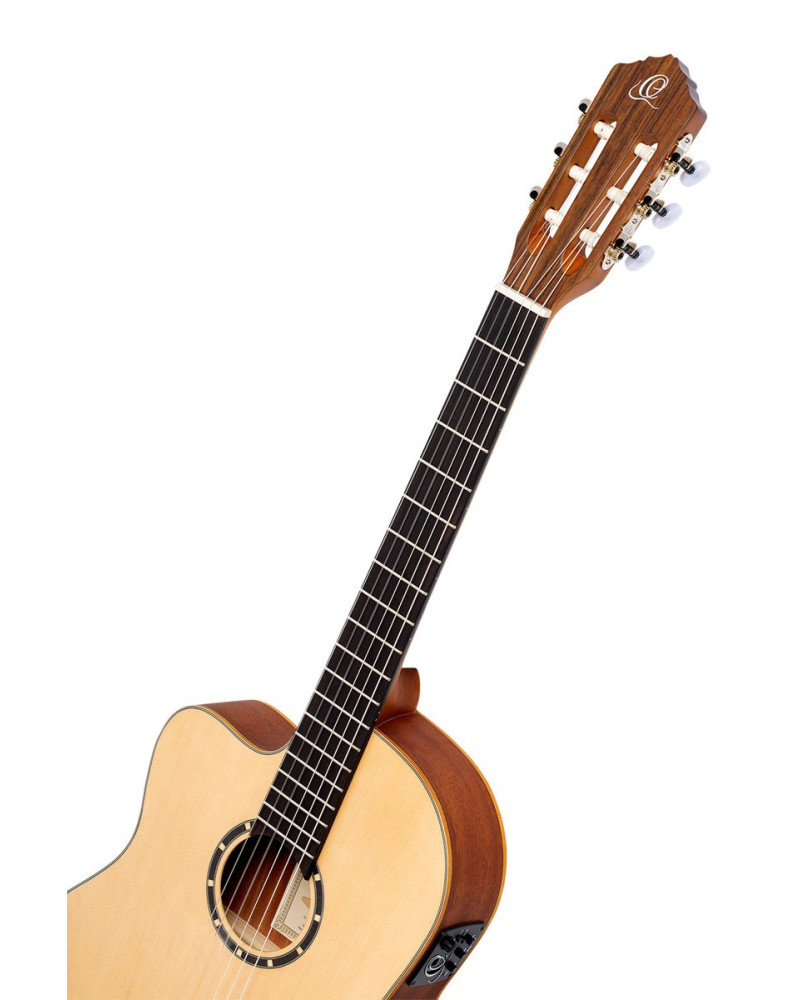 Ortega RCE125SN-L Family Series 4/4 Classical Slim Neck Guitar 6 String Lefty - Spruce / Mahogany Natural + Gig Bag