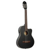 Ortega RCE125SN-SBK Family Series 4/4 Classical Slim Neck Guitar 6 String - Spruce / Mahogany Satin Black + Gig Bag
