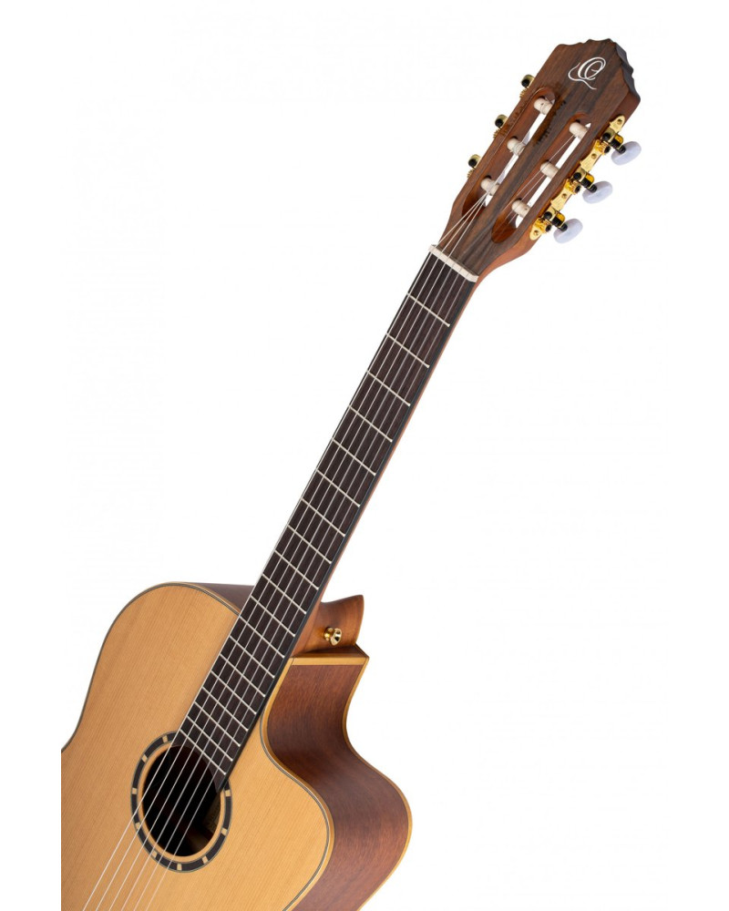 Ortega RCE131SN Family Series Pro 4/4 Classical Slim Neck Guitar 6 String - Solid Cedar / Mahogany Natural + Gig Bag