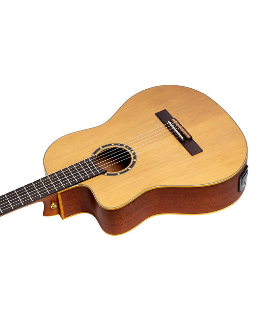 Ortega RCE131SN-L Family Series Pro 4/4 Classical Slim Neck Guitar 6 String Lefty - Solid Cedar / Mahogany Natural + Gig