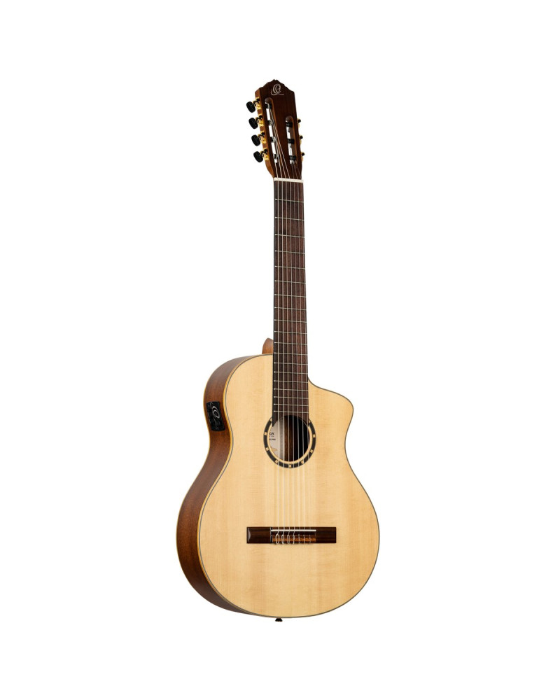 Ortega RCE133-7 Family Series Pro Classical Guitar 7 String - Solid Spruce / Sapele Natural + Gig Bag
