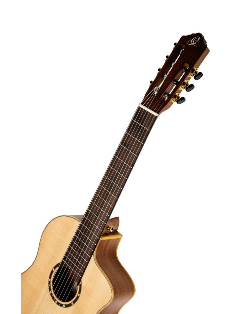 Ortega RCE133-7 Family Series Pro Classical Guitar 7 String - Solid Spruce / Sapele Natural + Gig Bag