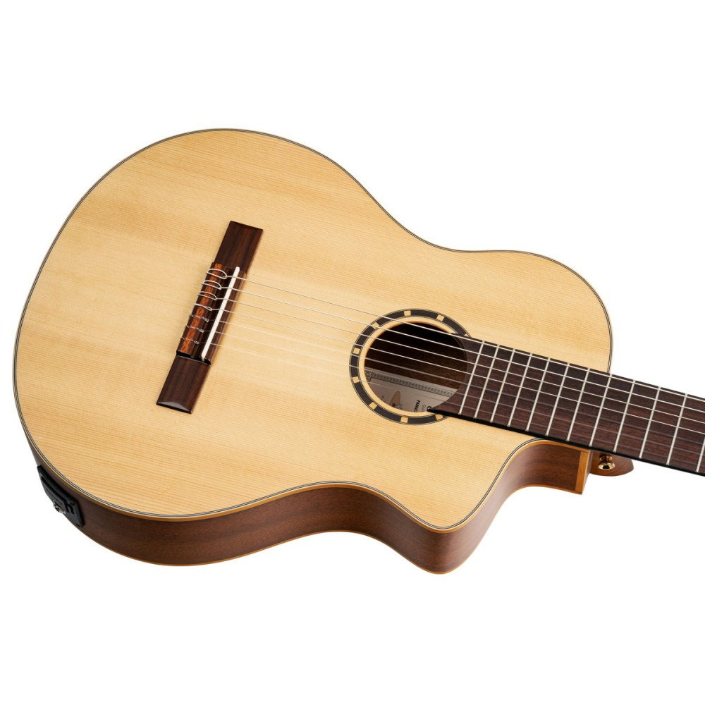 Ortega RCE133-7 Family Series Pro Classical Guitar 7 String - Solid Spruce / Sapele Natural + Gig Bag