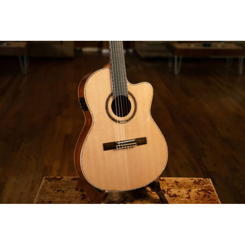 Ortega RCE138-T4 Performer Series 4/4 Thinline Classical Guitar 6-String - Natural + Gig Bag
