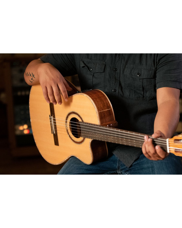 Ortega RCE138-T4 Performer Series 4/4 Thinline Classical Guitar 6-String - Natural + Gig Bag