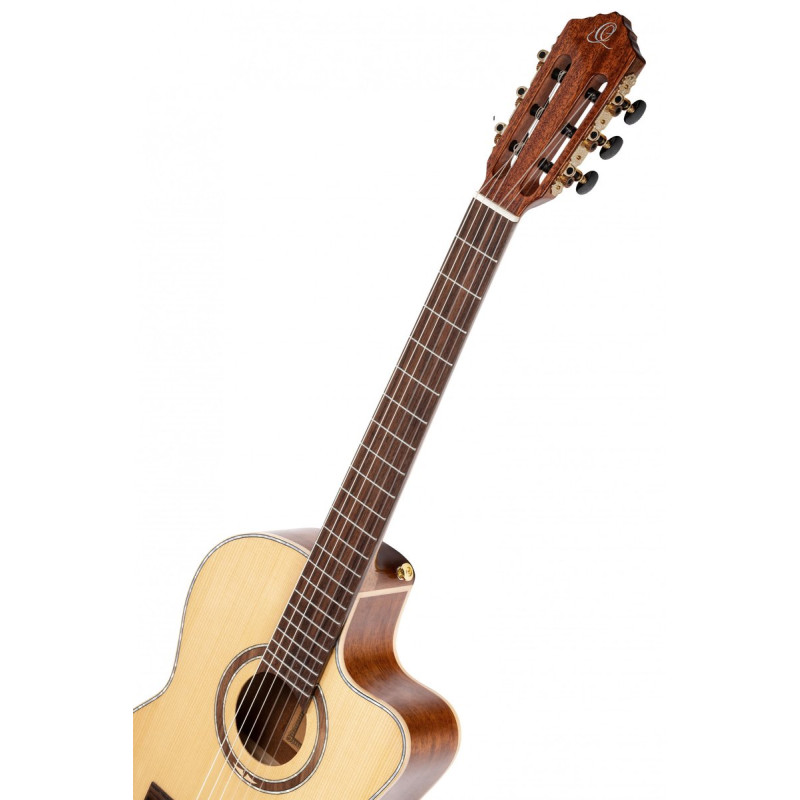 Ortega RCE138-T4 Performer Series 4/4 Thinline Classical Guitar 6-String - Natural + Gig Bag