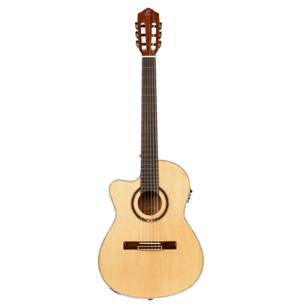 Ortega RCE138-T4-L Performer Series 4/4 Thinline Classical Guitar 6-String Lefty - Natural + Gig Bag