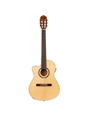 Ortega RCE138-T4-L Performer Series 4/4 Thinline Classical Guitar 6-String Lefty - Natural + Gig Bag