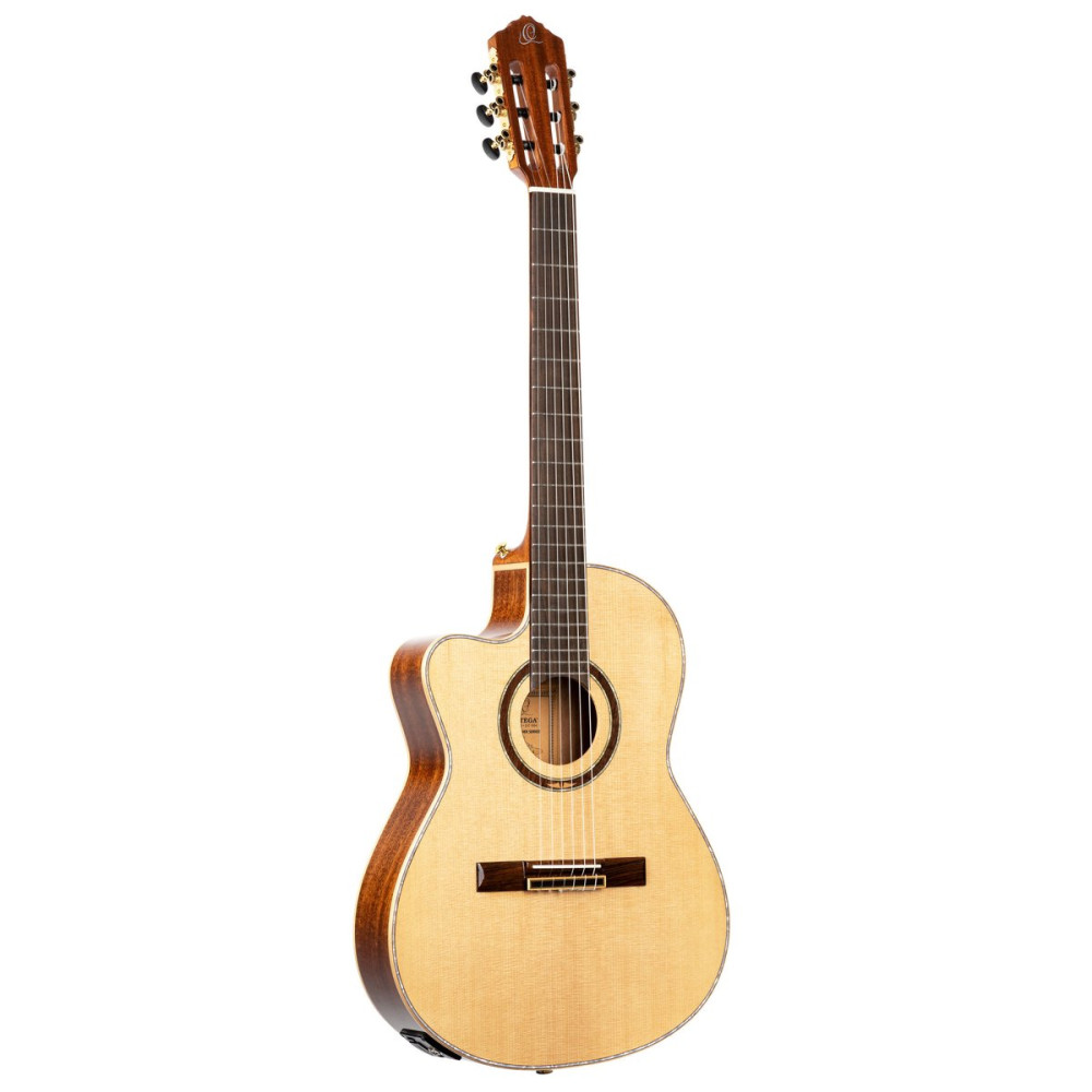 Ortega RCE138-T4-L Performer Series 4/4 Thinline Classical Guitar 6-String Lefty - Natural + Gig Bag
