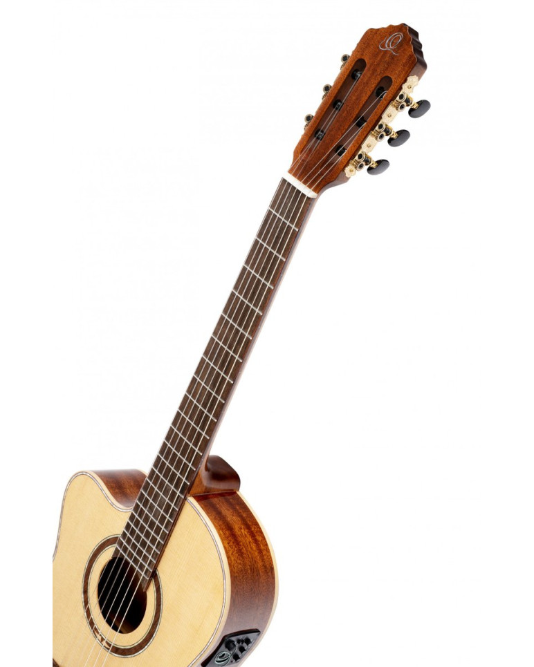Ortega RCE138-T4-L Performer Series 4/4 Thinline Classical Guitar 6-String Lefty - Natural + Gig Bag