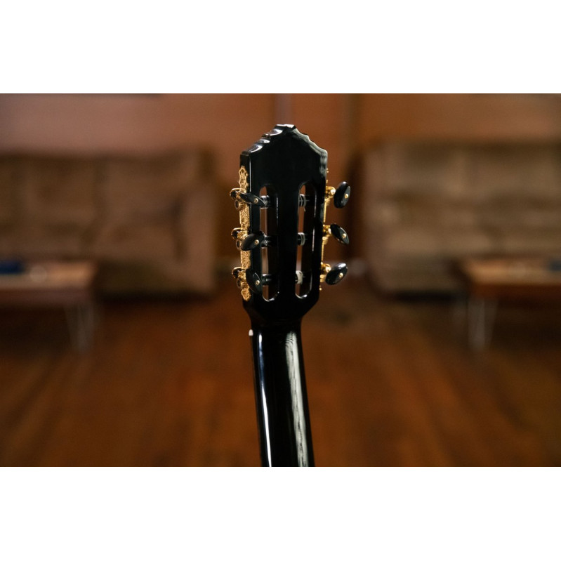 Ortega RCE138-T4BK Performer Series 4/4 Thinline Classical Guitar 6-String - Black + Gig Bag