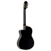 Ortega RCE138-T4BK Performer Series 4/4 Thinline Classical Guitar 6-String - Black + Gig Bag
