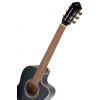 Ortega RCE138-T4BK Performer Series 4/4 Thinline Classical Guitar 6-String - Black + Gig Bag