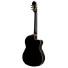 Ortega RCE138-T4BK-L Performer Series 4/4 Thinline Classical Guitar 6-String Lefty - Black + Gig Bag