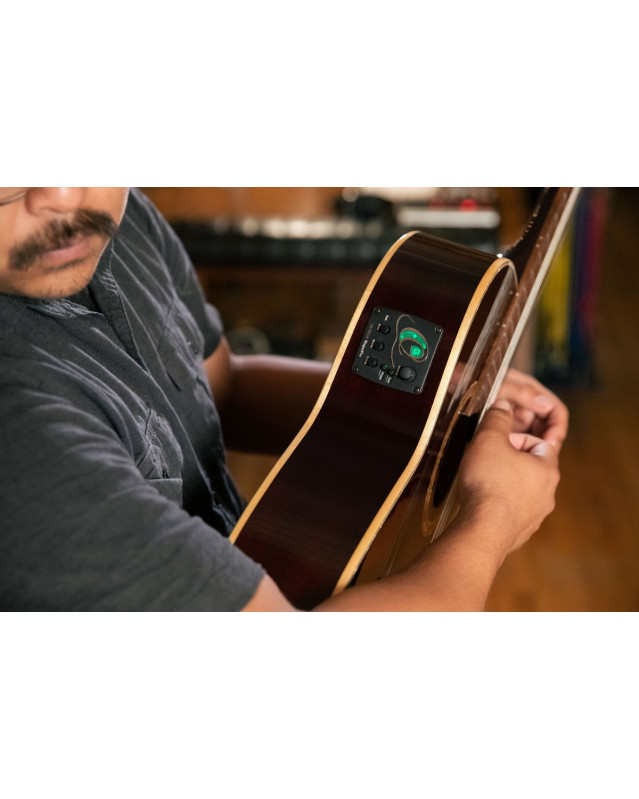 Ortega RCE138-T4STR Performer Series 4/4 Thinline Classical Guitar 6-String - Stained Red + Gig Bag