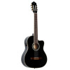 Ortega RCE141BK Family Series Pro 4/4 Classical Guitar 6 String - Solid Spruce / Mahogany Black + Gig Bag