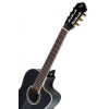 Ortega RCE141BK Family Series Pro 4/4 Classical Guitar 6 String - Solid Spruce / Mahogany Black + Gig Bag