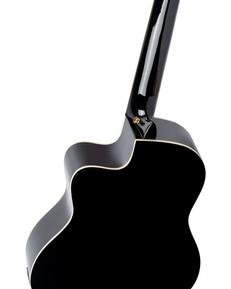 Ortega RCE141BK Family Series Pro 4/4 Classical Guitar 6 String - Solid Spruce / Mahogany Black + Gig Bag