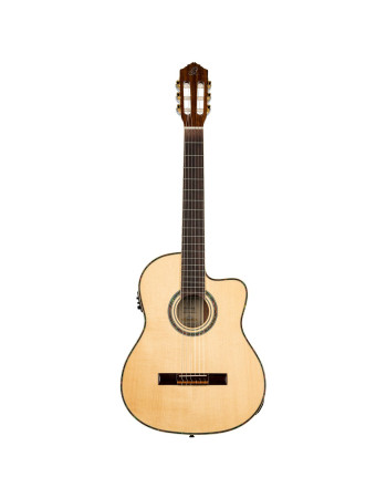 Ortega RCE141NT Family Series Pro 4/4 Classical Guitar 6 String - Solid Spruce / Mahogany Natural + Bag