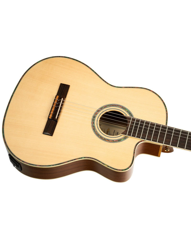 Ortega RCE141NT Family Series Pro 4/4 Classical Guitar 6 String - Solid Spruce / Mahogany Natural + Bag