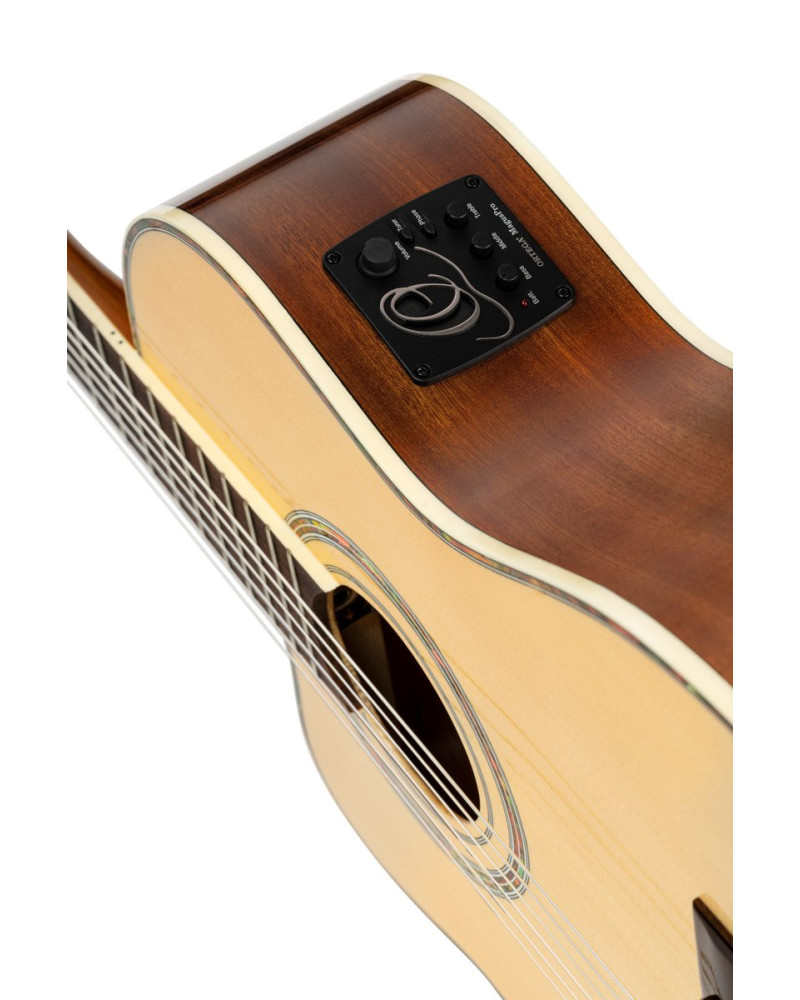 Ortega RCE141NT-L Family Series Pro 4/4 Classical Guitar 6 String Lefty - Solid Spruce / Mahogany Natural + Bag
