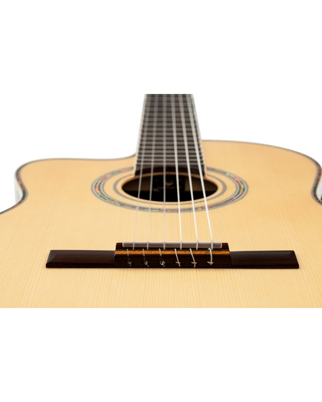 Ortega RCE141NT-L Family Series Pro 4/4 Classical Guitar 6 String Lefty - Solid Spruce / Mahogany Natural + Bag