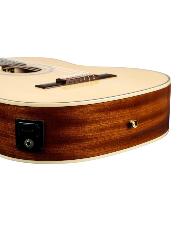 Ortega RCE141NT-L Family Series Pro 4/4 Classical Guitar 6 String Lefty - Solid Spruce / Mahogany Natural + Bag