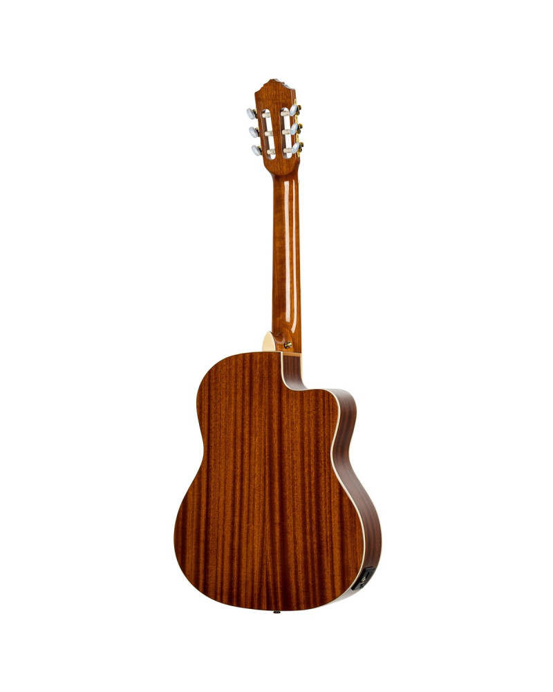 Ortega RCE141NT-L Family Series Pro 4/4 Classical Guitar 6 String Lefty - Solid Spruce / Mahogany Natural + Bag