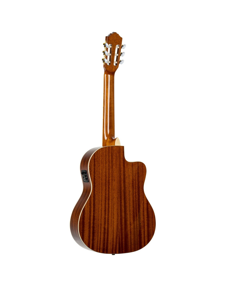 Ortega RCE141NT-L Family Series Pro 4/4 Classical Guitar 6 String Lefty - Solid Spruce / Mahogany Natural + Bag
