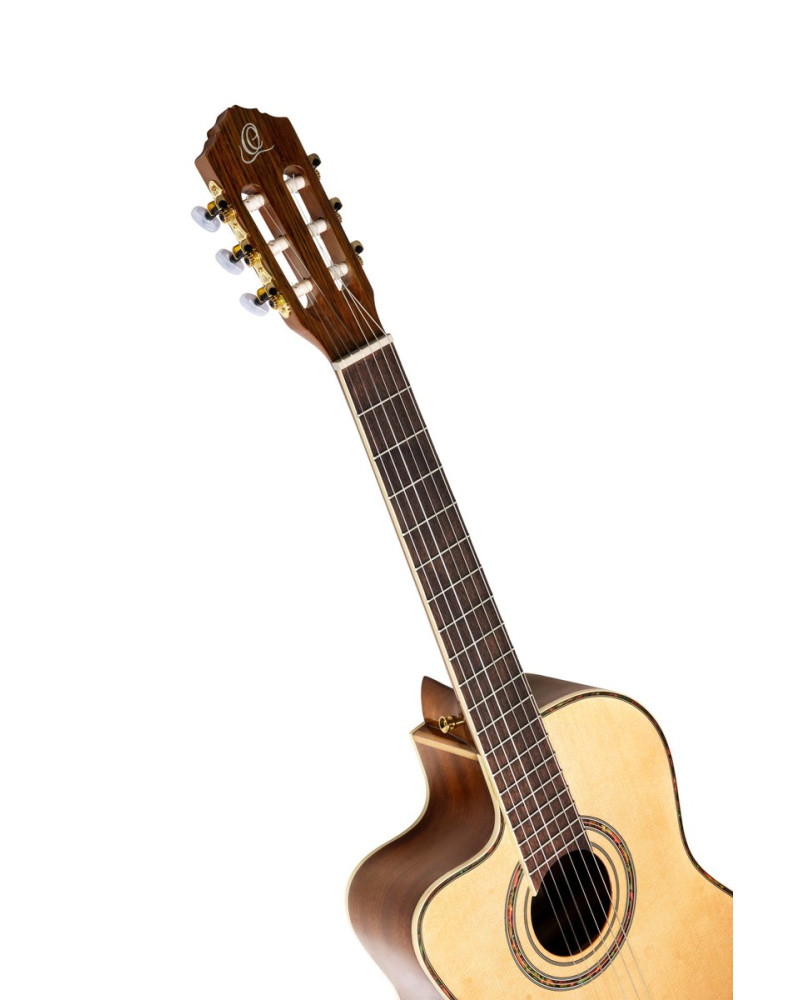 Ortega RCE141NT-L Family Series Pro 4/4 Classical Guitar 6 String Lefty - Solid Spruce / Mahogany Natural + Bag