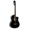 Ortega RCE145BK Family Series Pro 4/4 Classical Guitar 6 String - Solid Spruce / Mahogany Black + Bag