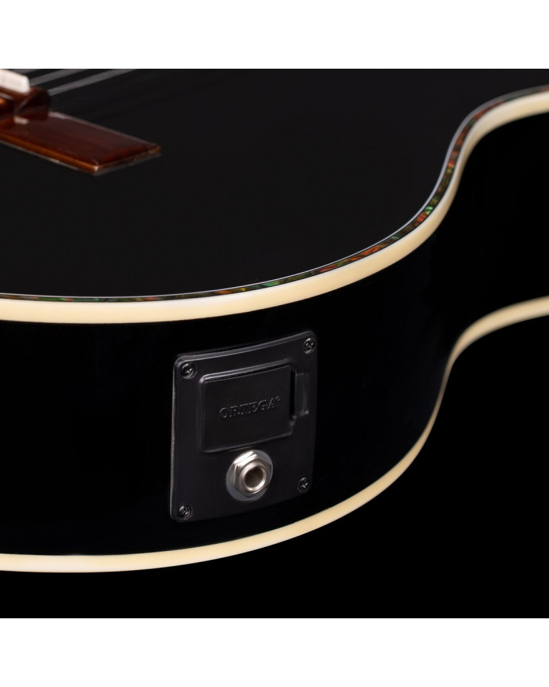 Ortega RCE145BK Family Series Pro 4/4 Classical Guitar 6 String - Solid Spruce / Mahogany Black + Bag