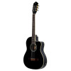 Ortega RCE145BK Family Series Pro 4/4 Classical Guitar 6 String - Solid Spruce / Mahogany Black + Bag