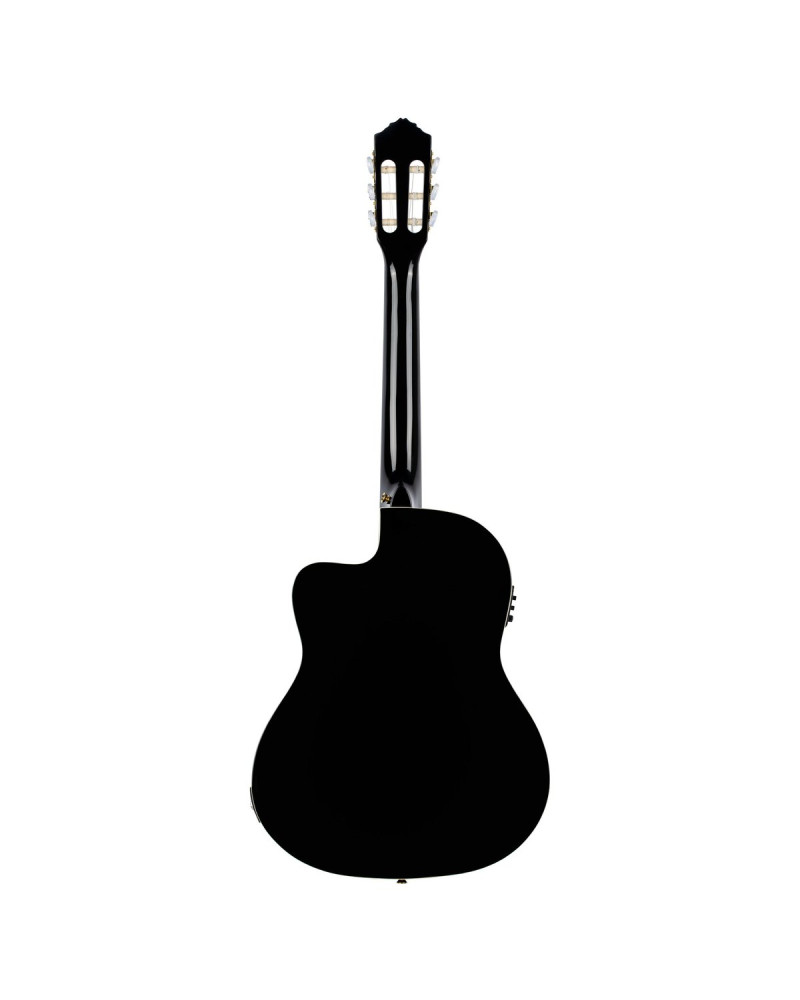 Ortega RCE145BK Family Series Pro 4/4 Classical Guitar 6 String - Solid Spruce / Mahogany Black + Bag