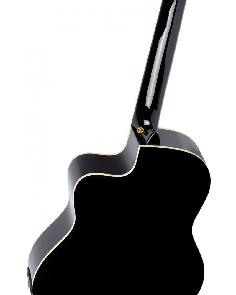 Ortega RCE145BK Family Series Pro 4/4 Classical Guitar 6 String - Solid Spruce / Mahogany Black + Bag