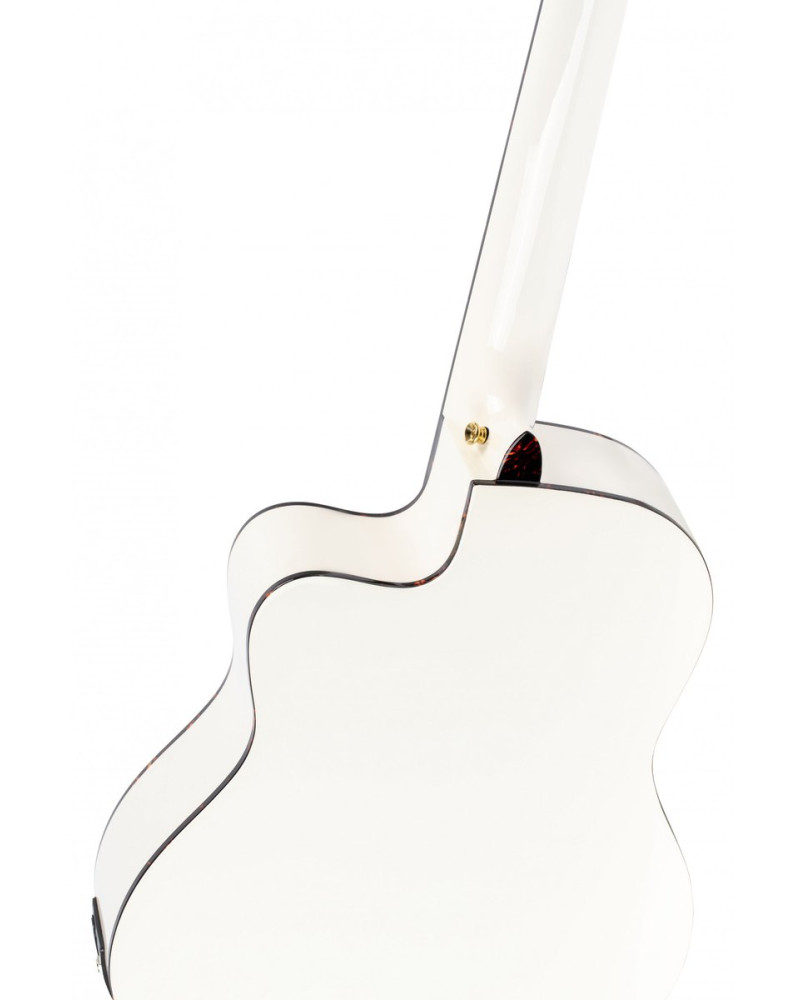 Ortega RCE145WH Family Series Pro 4/4 Classical Guitar 6 String - Solid Spruce / Mahogany White + Bag
