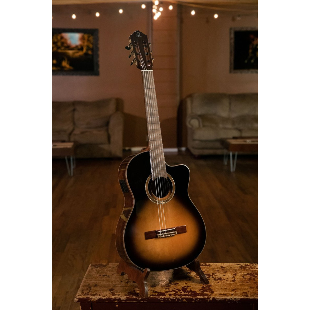 Ortega RCE158SN-TSB Performer Series 4/4 Classical Guitar 6-String - Tobacco Sunburst + Gig Bag