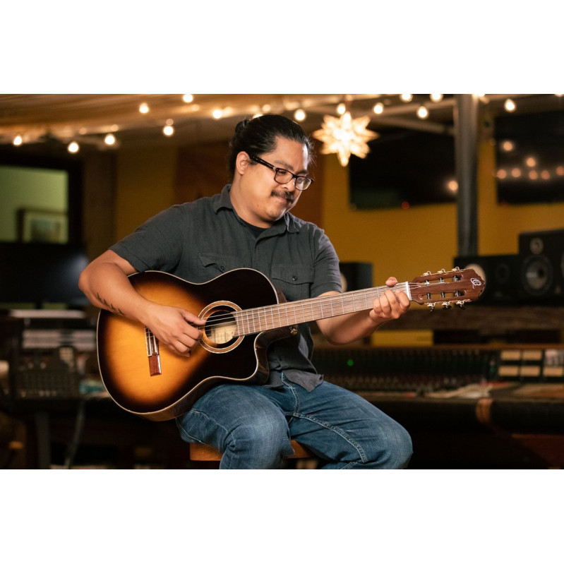 Ortega RCE158SN-TSB Performer Series 4/4 Classical Guitar 6-String - Tobacco Sunburst + Gig Bag