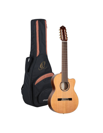 Ortega RCE159RW-8 Performer Series 4/4 Nylon String Guitar 8-String - Natural + Gig Bag