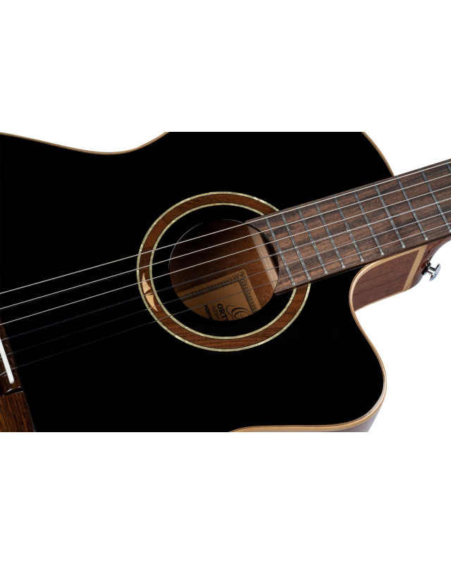 Ortega RCE238SN-BKT Performer Series 4/4 Classical Guitar 6-String - Black + Gig Bag