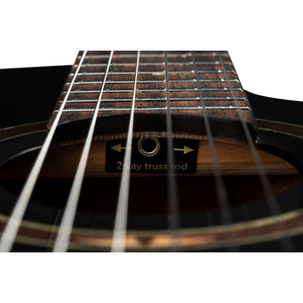 Ortega RCE238SN-BKT Performer Series 4/4 Classical Guitar 6-String - Black + Gig Bag
