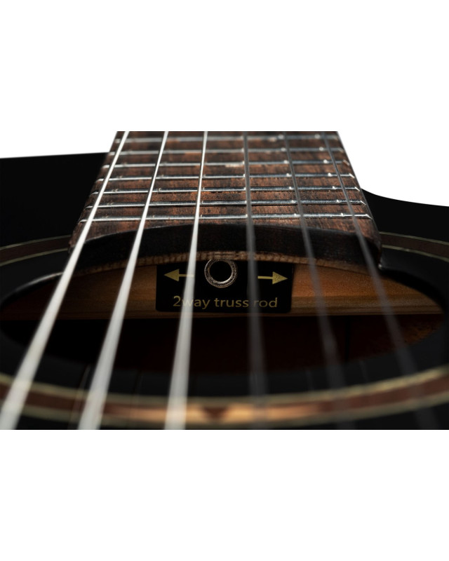 Ortega RCE238SN-BKT Performer Series 4/4 Classical Guitar 6-String - Black + Gig Bag
