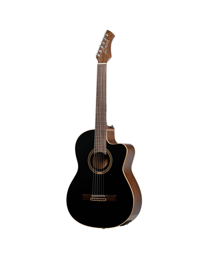 Ortega RCE238SN-BKT Performer Series 4/4 Classical Guitar 6-String - Black + Gig Bag
